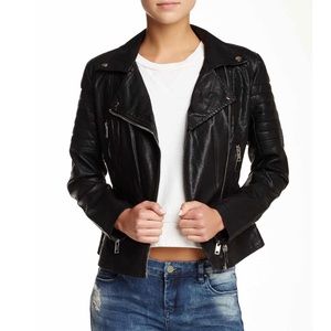 Blank NYC faux leather moto jacket - Small